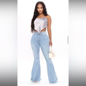 Fashion Nova Flare Bell Bottom Jeans - Size 3